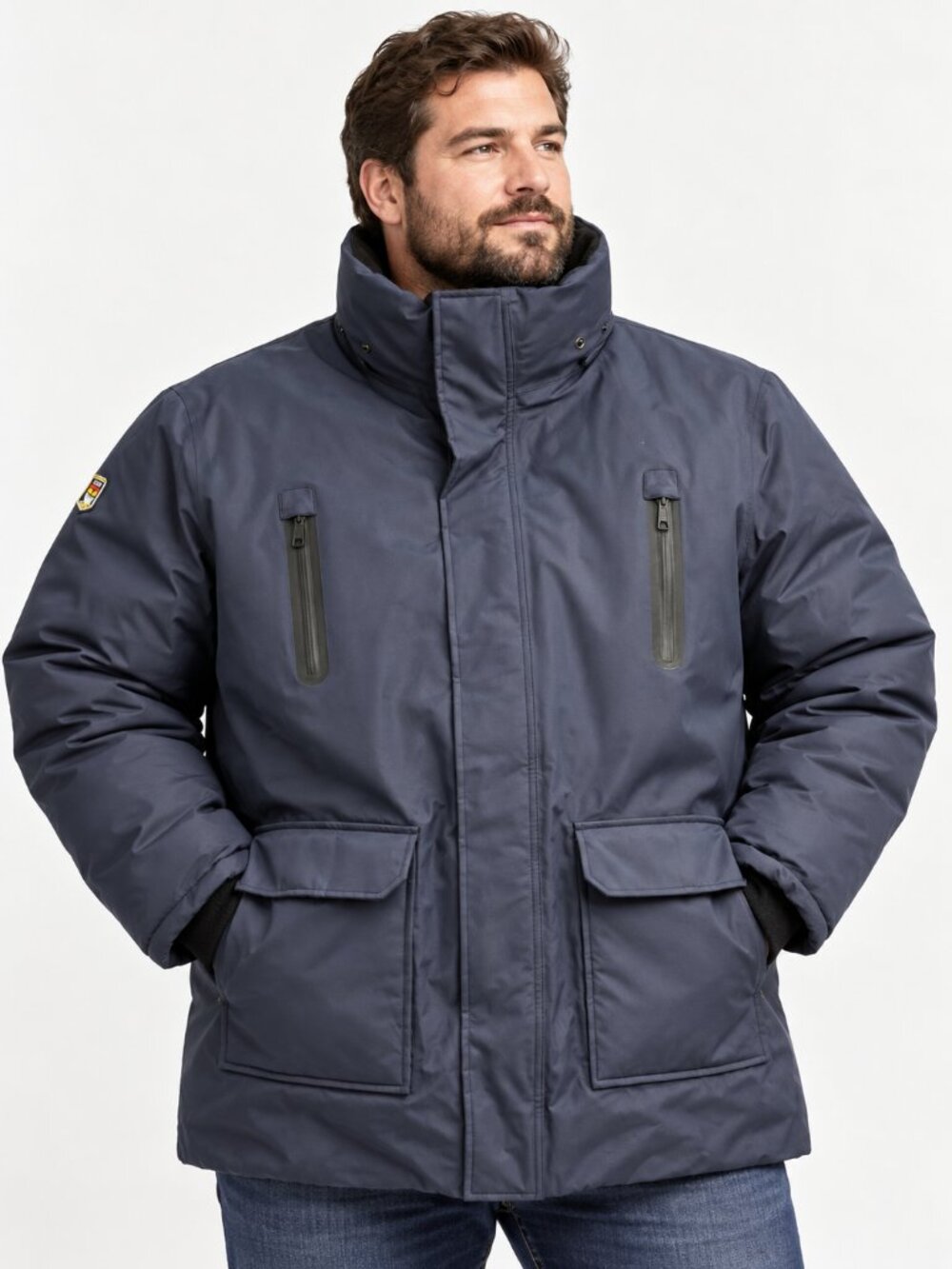 Triple F.A.T. Goose Down Parka Navy Blue XXL (Like New, No Hood)